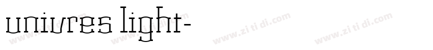univres light字体转换 univres light字体转换